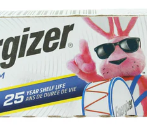 EnergizerIndustrial Lithium LN92 AAA 1250mAh 1.5V High Energy 1.5A Lithium (LiFeS2) Button Top Battery