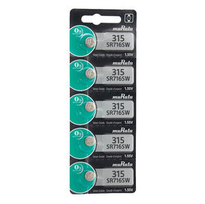 Sony/MuRata SR716SW 315 23mAh 1.55V Silver Oxide Watch Battery - 1 Piece Tear Strip, Sold Individually
