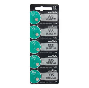 Sony/MuRata SR512SW 335 6mAh 1.55V Silver Oxide Watch Battery - 1 Piece Tear Strip, Sold Individually