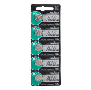 Sony/MuRata SR1120W 391 40mAh 1.55V Silver Oxide Watch Battery - 1 Piece Tear Strip