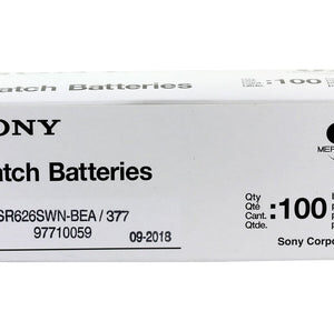 MuRata SR626SW 377 28mAh 1.55V Silver Oxide Watch Battery - 1 Piece Tear Strip, Sold Individually