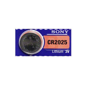 MuRata CR2025 160mAh 3V Lithium Primary (LiMnO2) Coin Cell Watch Battery - 1 Piece Tear Strip, Sold Individually