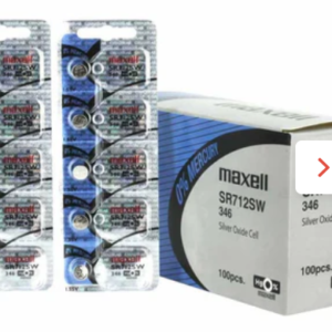 MaxellSR712SW 346 10mAh 1.55V Silver Oxide Button Cell Battery - Hologram Packaging - 1 Piece Tear Strip, Sold Individually