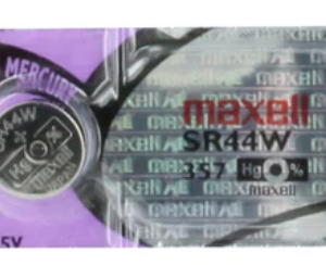 MaxellSR44W 357 165mAh 1.55V Silver Oxide Button Cell Battery - Hologram Packaging - 1 Piece