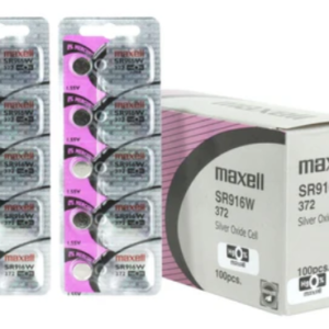 MaxellSR916W 372 23mAh 1.55V Silver Oxide Button Cell Battery - Hologram Packaging - 1 Piece Tear Strip, Sold Individually